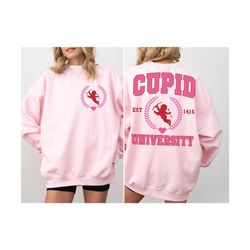 cupid university png, valentine png, valentines day t shirt design, love, cupid, heart, png, back and pocket, trendy vda