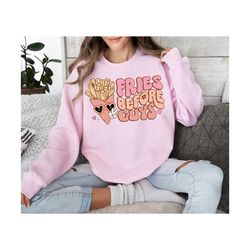 fries before guys png, fries before guys, valentine png, retro valentine png, funny valentines png, sublimation retro gr