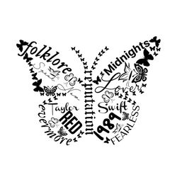 taylor swift album butterfly svg, taylor png