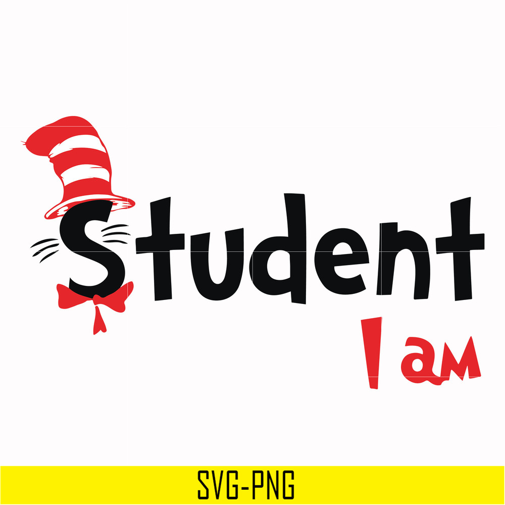 DR00058-Student I am svg, png, dxf, eps file DR00058.jpg