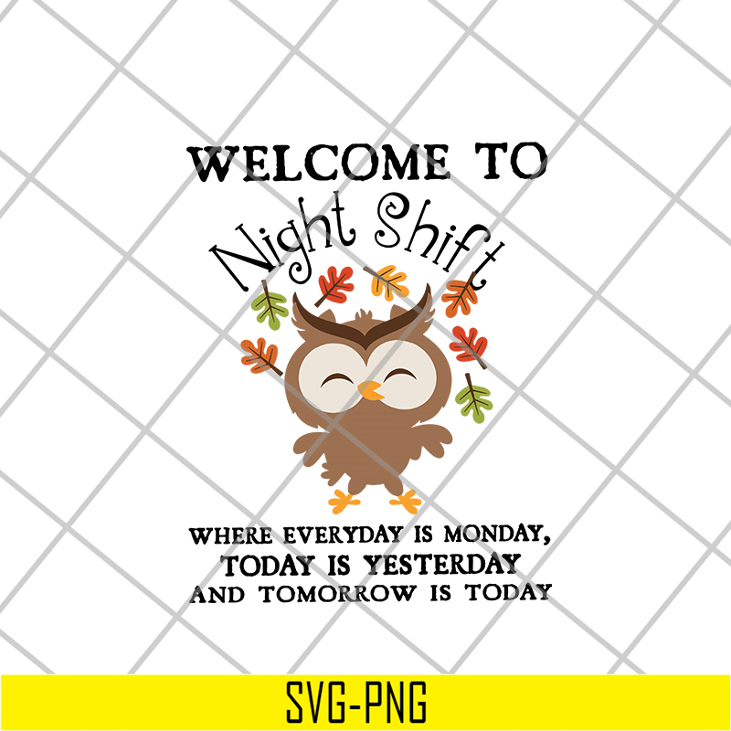 FN11062126-Owl Welcome to night svg, png, dxf, eps digital file FN11062126.jpg