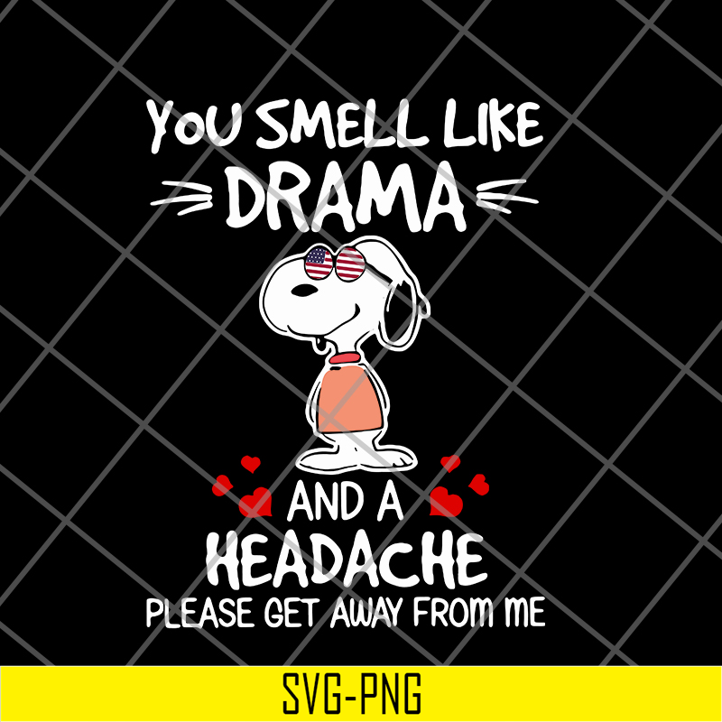 FN11062128-Snoopy you smell Like drama svg, png, dxf, eps digital file FN11062128.jpg
