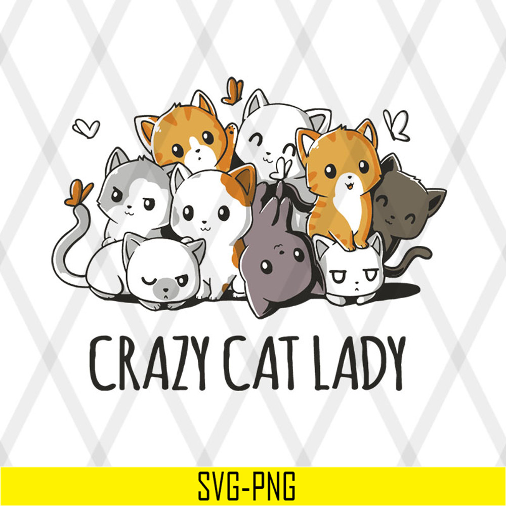 FN15062101-Crazy cat lady svg, png, dxf, eps digital file FN15062101.jpg