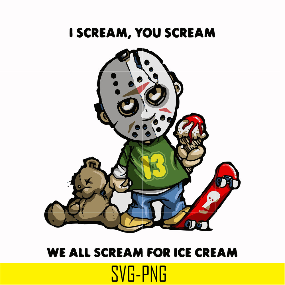 HLW0145-i scream, you scream we all scream for ice cream svg, png, dxf, eps digital file HLW0145.jpg