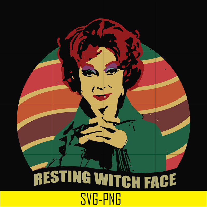 HLW24072025-Resting witch face svg, halloween svg, png, dxf, eps digital file HLW24072025.jpg