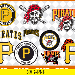 pittsburgh pirates bundle svg, pittsburgh pirates svg, pirates svg, pirates svg for cut, png, dxf, eps digital file mbl3