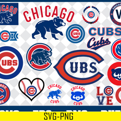 chicago cubs bundle svg, chicago cubs svg, cubs svg, cubs svg for cut, png, dxf, eps digital file mbl3001215