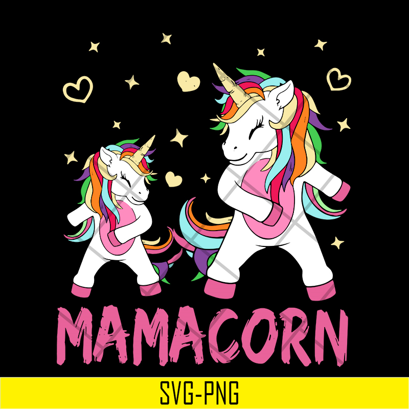 MTD02042115-Mamacorn dabbing svg, Mother's day svg, eps, png, dxf digital file MTD02042114.jpg