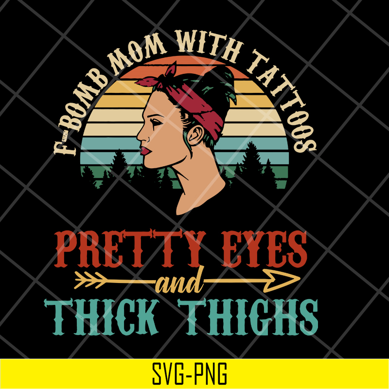 MTD05042124-f bomb mom with tattoos svg, Mother's day svg, eps, png, dxf digital file MTD05042124.jpg