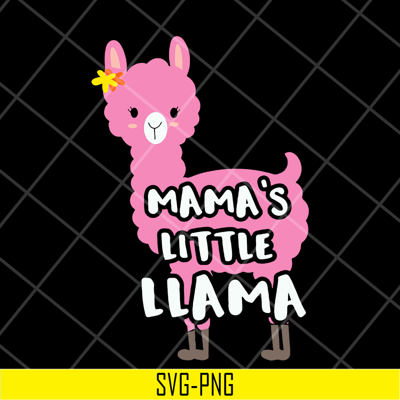 MTD13042105-mama's little llama svg, Mother's day svg, eps, png, dxf digital file MTD13042105.jpg