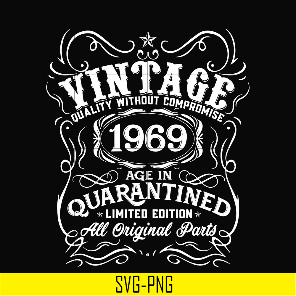 NBD0096-Vintage 1969 age in quarantined limited edition svg, limited edition svg, 1969 birthday svg, png, dxf, eps digital file NBD0096.jpg
