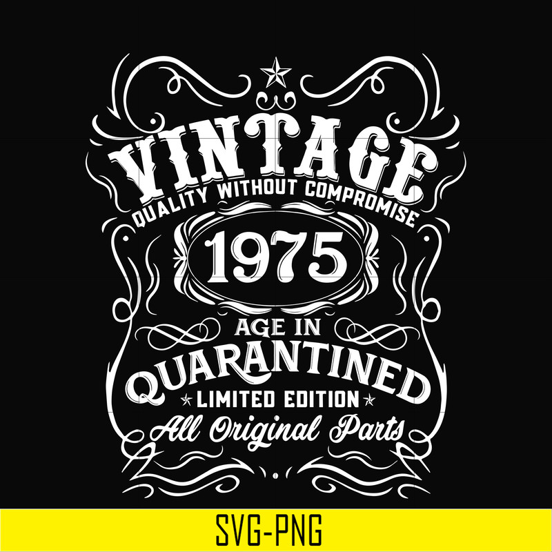 NBD0102-Vintage 1975 age in quarantined limited edition svg, limited edition svg, 1975 birthday svg, png, dxf, eps digital file NBD0102.jpg