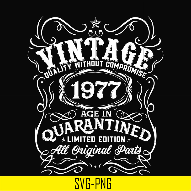 NBD0104-Vintage 1977 age in quarantined limited edition svg, limited edition svg, 1977 birthday svg, png, dxf, eps digital file NBD0104.jpg