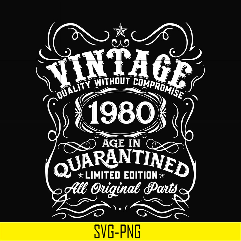 NBD0107-Vintage 1980 age in quarantined limited edition svg, limited edition svg,1980 birthday svg, png, dxf, eps digital file NBD0107.jpg