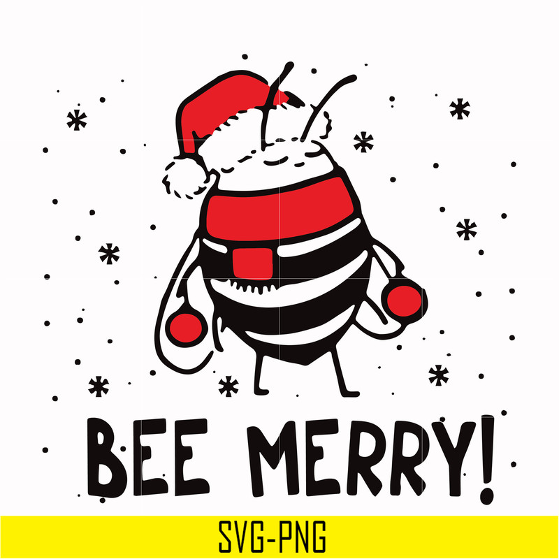 NCRM0015-Bee merry svg, christmas svg, png, dxf, eps digital file NCRM0015.jpg