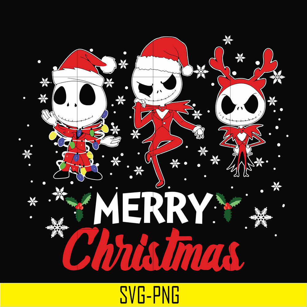NCRM0103-Jack skellington merry christmas svg, png, dxf, eps digital file NCRM0103.jpg