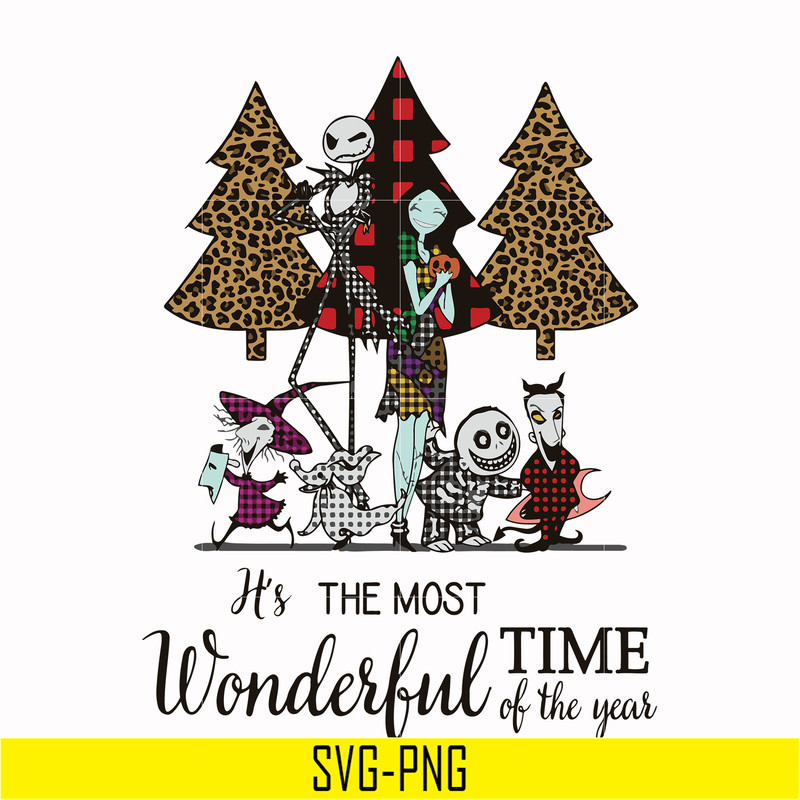 NCRM0116-It's the most wonderful time of the year svg, Skellington And Sally svg, png, dxf, eps digital file NCRM0116.jpg