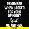 NCRM0145-Remember when i asked for your opinion yeah me neither svg, png, dxf, eps digital file NCRM0145.jpg