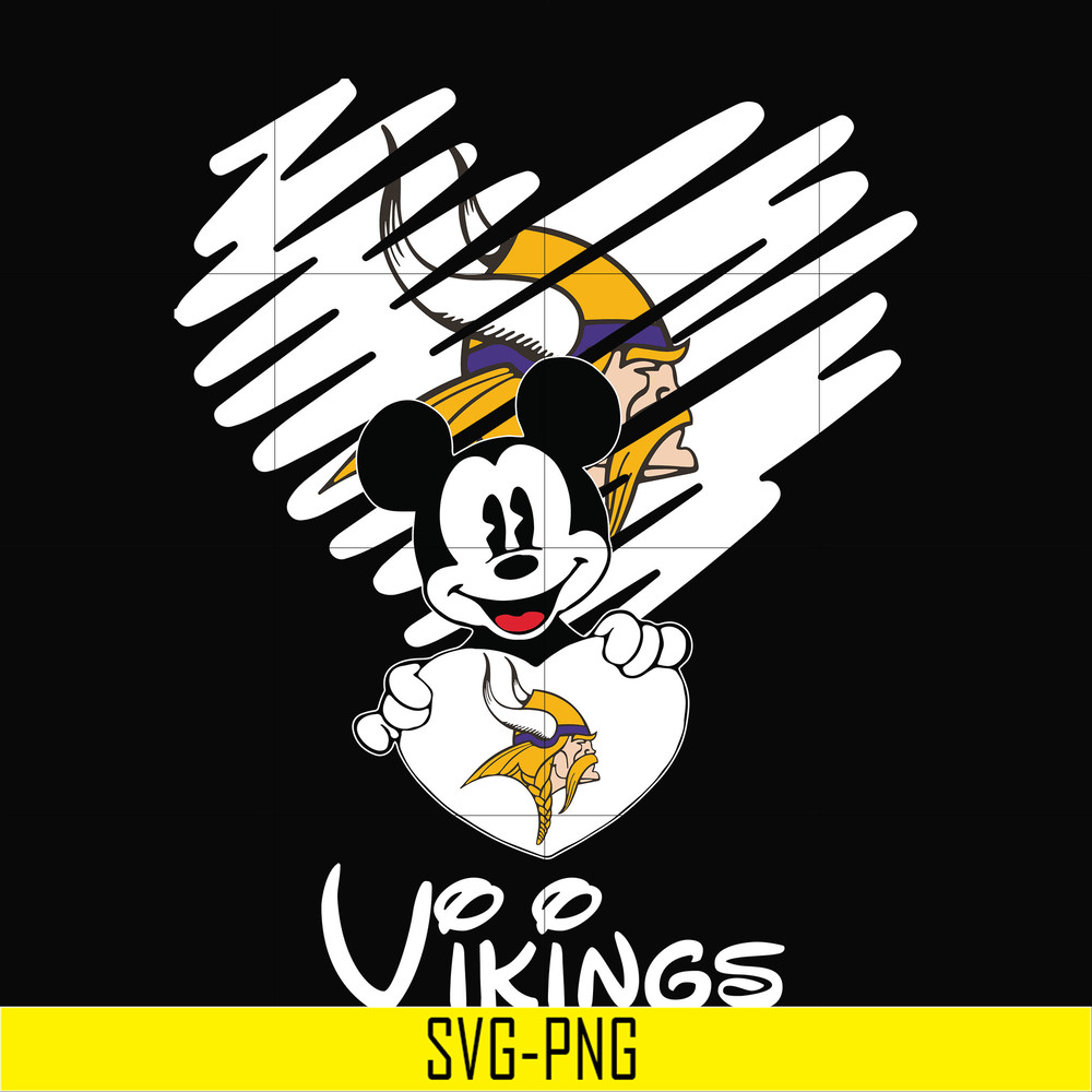 NNFL0054-Vikings heart svg, png, dxf, eps digital file NNFL0054.jpg