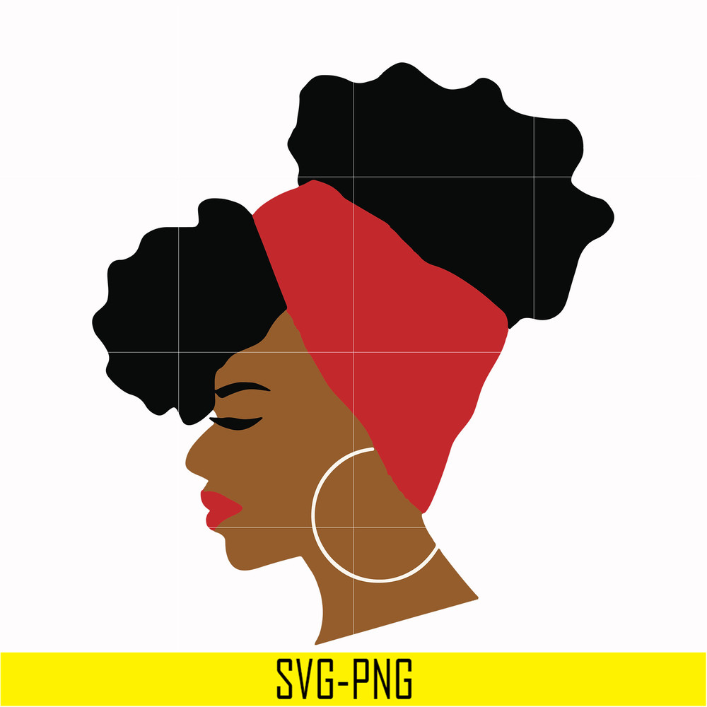 OTH0001-Black woman with scarf svg, png, dxf, eps digital file OTH0001.jpg