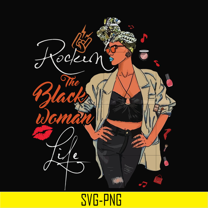 OTH0004-Rockin’ The Pisces Woman Life Black Woman Version svg, png, dxf, eps digital file OTH0004.jpg