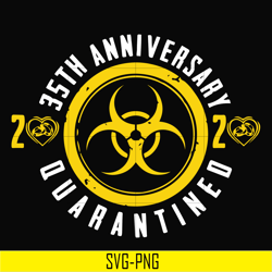 35th anniversary quarantined svg, png, dxf, eps digital file td2907209