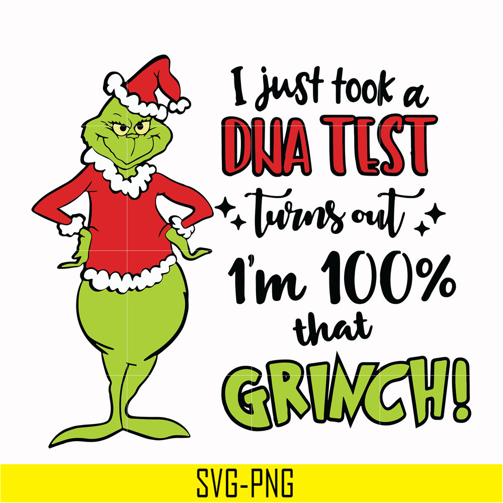 TD31072018-I just took a DNA test turns out im 100% that grinch svg, png, dxf, eps digital file TD31072018.jpg