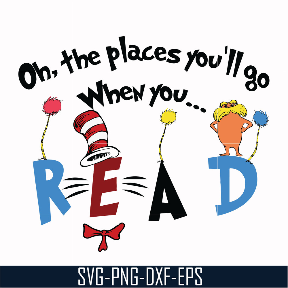 DR0006-Oh the places you'll go when you read svg, png, dxf, eps file DR0006.jpg
