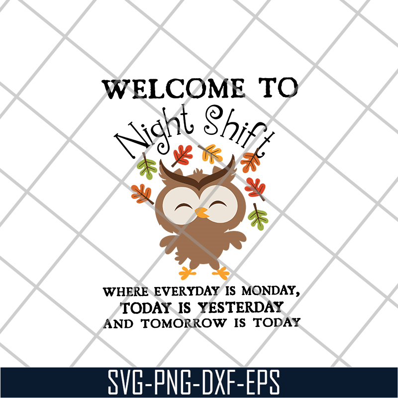 FN11062126-Owl Welcome to night svg, png, dxf, eps digital file FN11062126.jpg