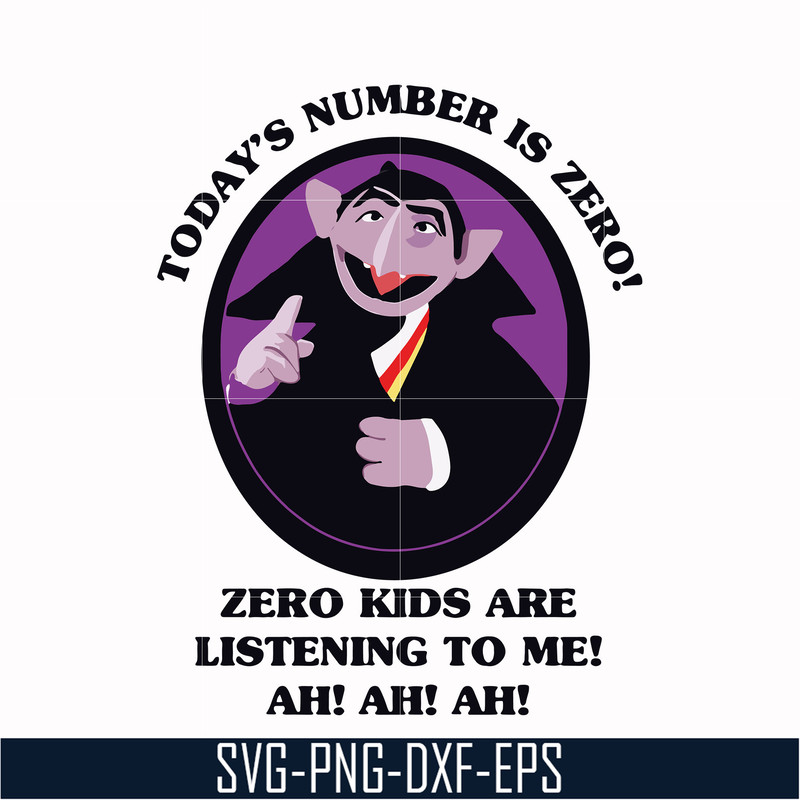 HLW0002-today's number is zero, halloween svg, png, dxf, eps digital file HLW0002.jpg