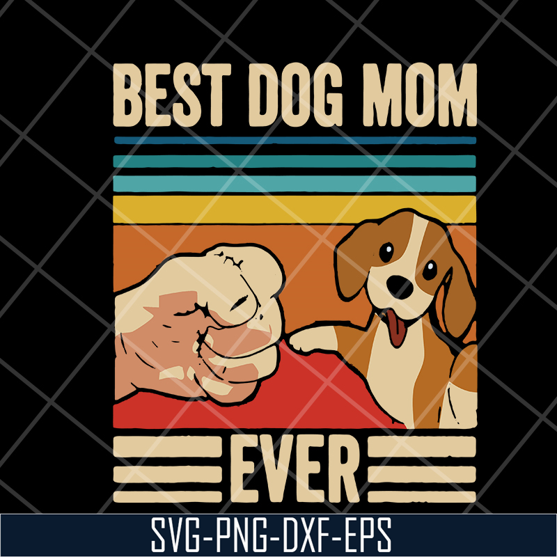 MTD03042119-Vintage Best Dog Mom Ever svg, Mother's day svg, eps, png, dxf digital file MTD03042119.jpg