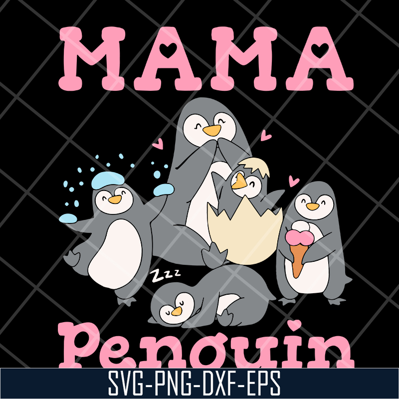 MTD13042131-Mama penguin svg, Mother's day svg, eps, png, dxf digital file MTD13042131.jpg