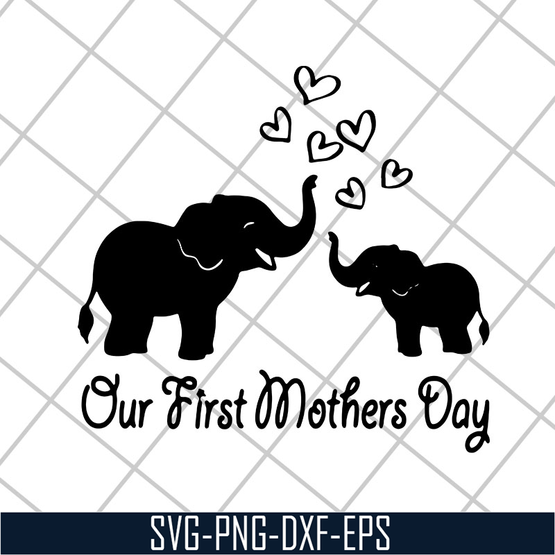 MTD23042133-Mothers Day Elephant svg, Mother's day svg, eps, png, dxf digital file MTD23042133.jpg