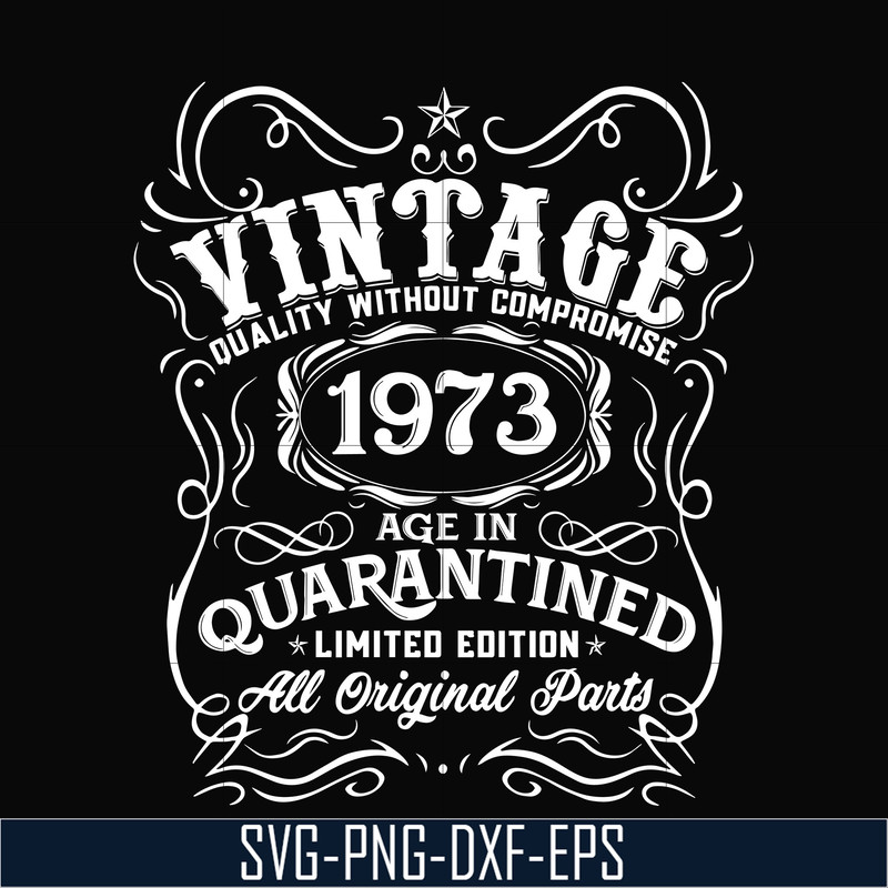 NBD0100-Vintage 1973 age in quarantined limited edition svg, limited edition svg, 1973 birthday svg, png, dxf, eps digital file NBD0100.jpg