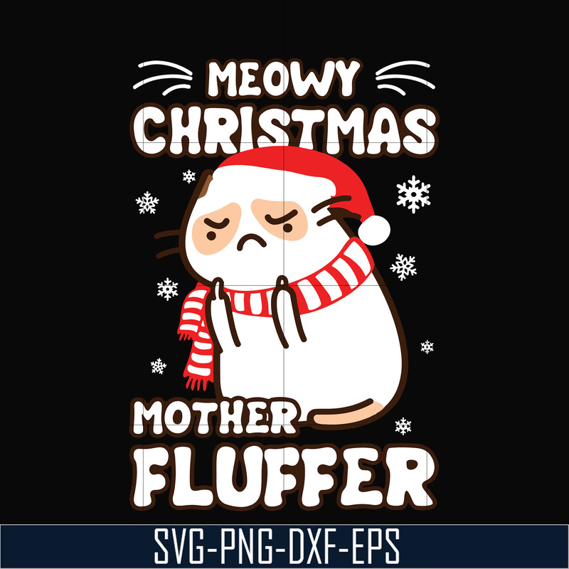 NCRM0008-Meowy christmas mother fluffer svg, christmas svg, png, dxf, eps digital file NCRM0008.jpg