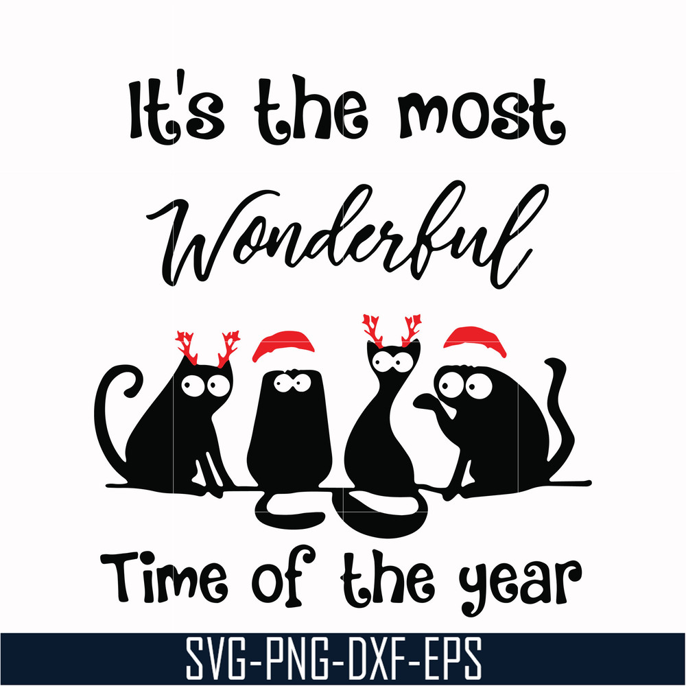 NCRM0019-It's the most wonderful time of the year svg, christmas svg, png, dxf, eps digital file NCRM0019.jpg