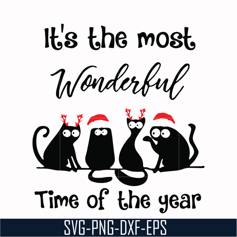 NCRM0019-It's the most wonderful time of the year svg, christmas svg, png, dxf, eps digital file NCRM0019.jpg