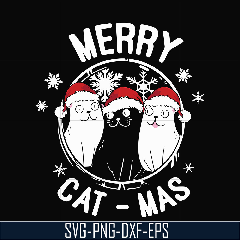 NCRM0020-Merry cat mas svg, christmas svg, png, dxf, eps digital file NCRM0020.jpg