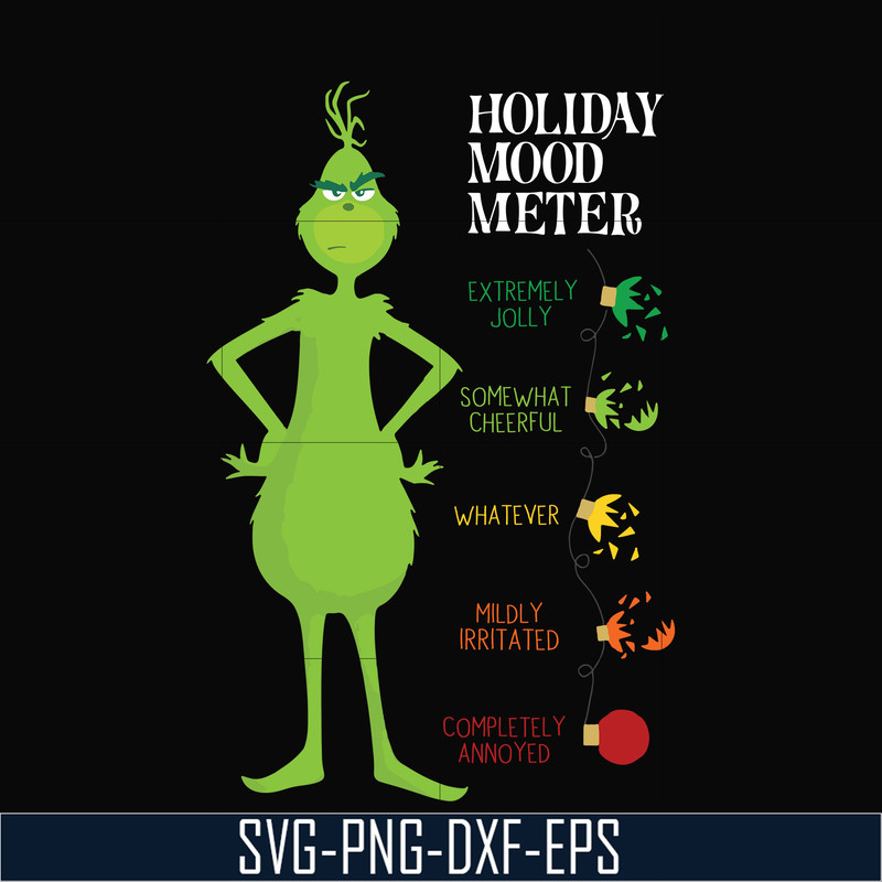 NCRM0062-Holiday mood meter svg, grinch svg, png, dxf, eps digital file NCRM0062.jpg