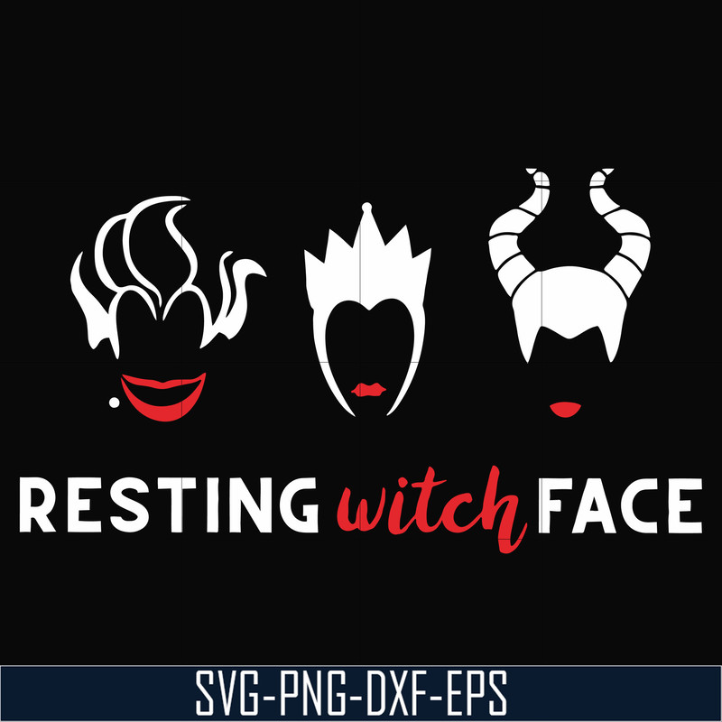 NCRM0109-Resting witch face svg, png, dxf, eps digital file NCRM0109.jpg