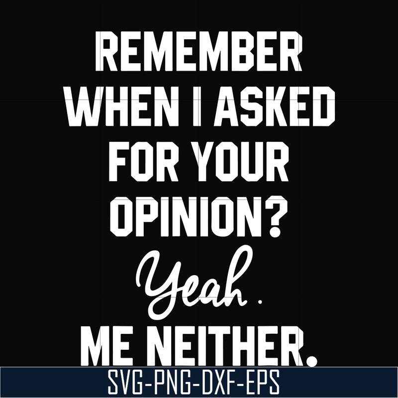 NCRM0145-Remember when i asked for your opinion yeah me neither svg, png, dxf, eps digital file NCRM0145.jpg