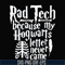 NCRM14072015-Rad tech because my hogwarts letter never came svg, png, dxf, eps digital file NCRM14072015.jpg