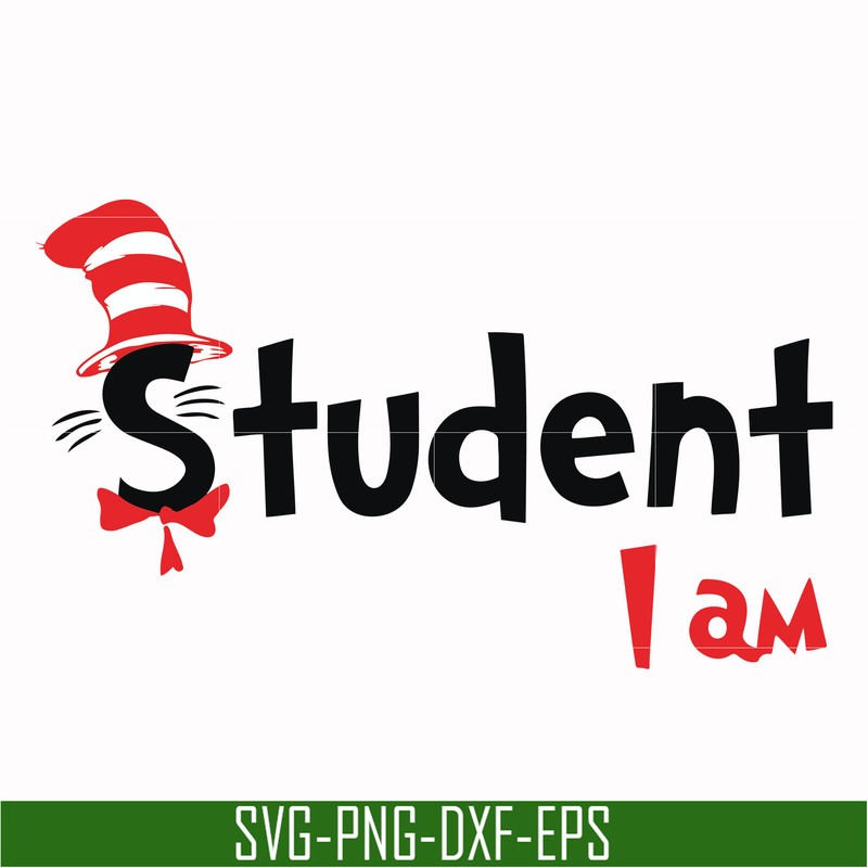 DR00058-Student I am svg, png, dxf, eps file DR00058.jpg