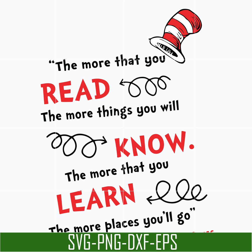 DR0601212-The more that you read the more thing you will know svg, png, dxf, eps digital file DR0601212.jpg