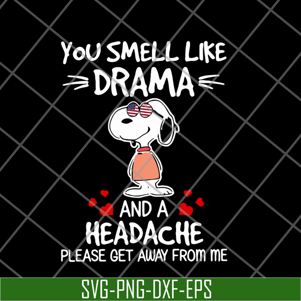 FN11062128-Snoopy you smell Like drama svg, png, dxf, eps digital file FN11062128.jpg