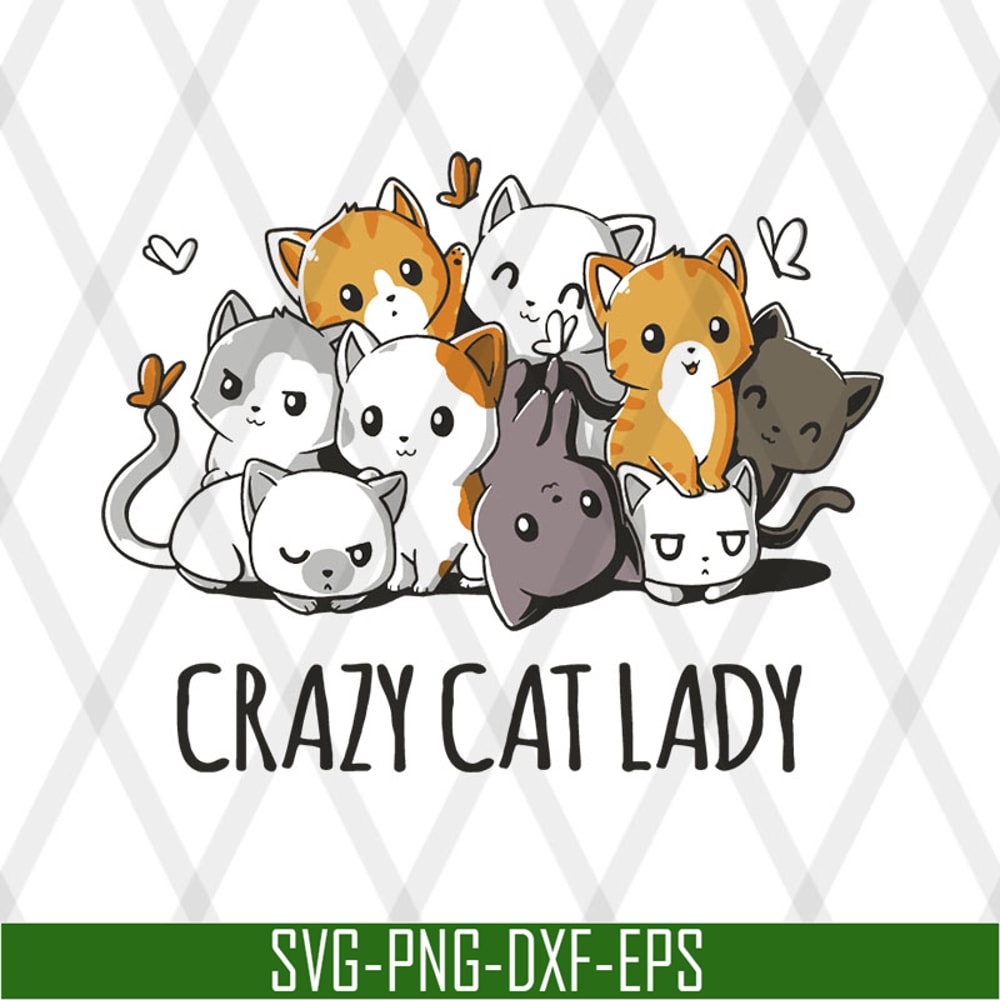 FN15062101-Crazy cat lady svg, png, dxf, eps digital file FN15062101.jpg