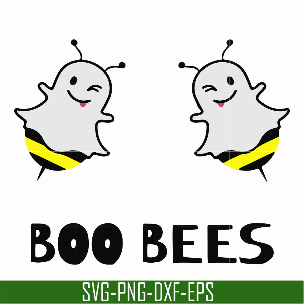 HLW0009-BOO BEES, halloween svg, png, dxf, eps digital file HLW0009.jpg