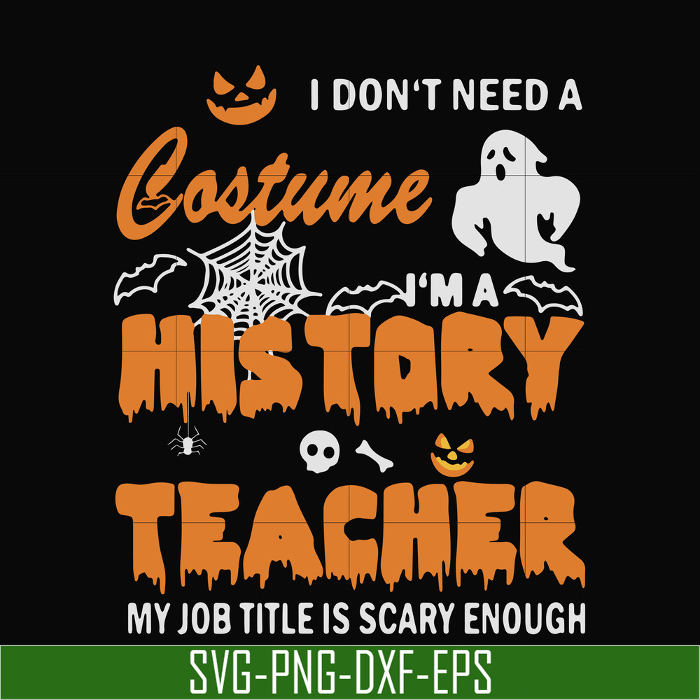 HLW0115-I don’t need a costume I’m a music teacher my job title is scary enough halloween svg, png, dxf, eps digital file HLW0115.jpg