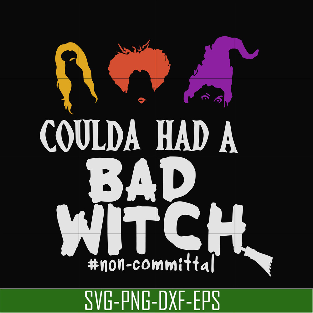 HLW0118-coulda had a bad witch svg, png, dxf, eps digital file HLW0118.jpg