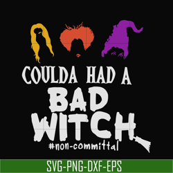 coulda had a bad witch svg, png, dxf, eps digital file hlw0118